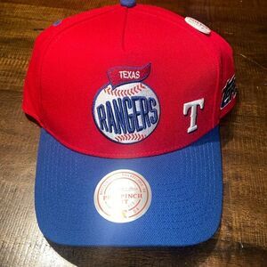 2024 MLB MITCHELL & NESS TOPPS X LIDS TEXAS RANGERS SNAPBACK NWT